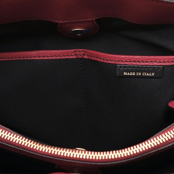 Burberry Banner Medium Tote Shoulder Bag Check Canvas Red New - Picture 9 of 9